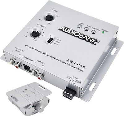 1/2 Din Car Audio Digital Bass Processor, Sound Restoration & Crossover for C...
