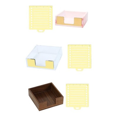 Sticky Note Holder with Stencil Space Saving Sticky Notepad Holder Notepad Memo