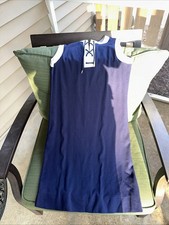 Women’s Lauren Ralph Lauren Navy Dress With White And Ties Size Medium With Tag
