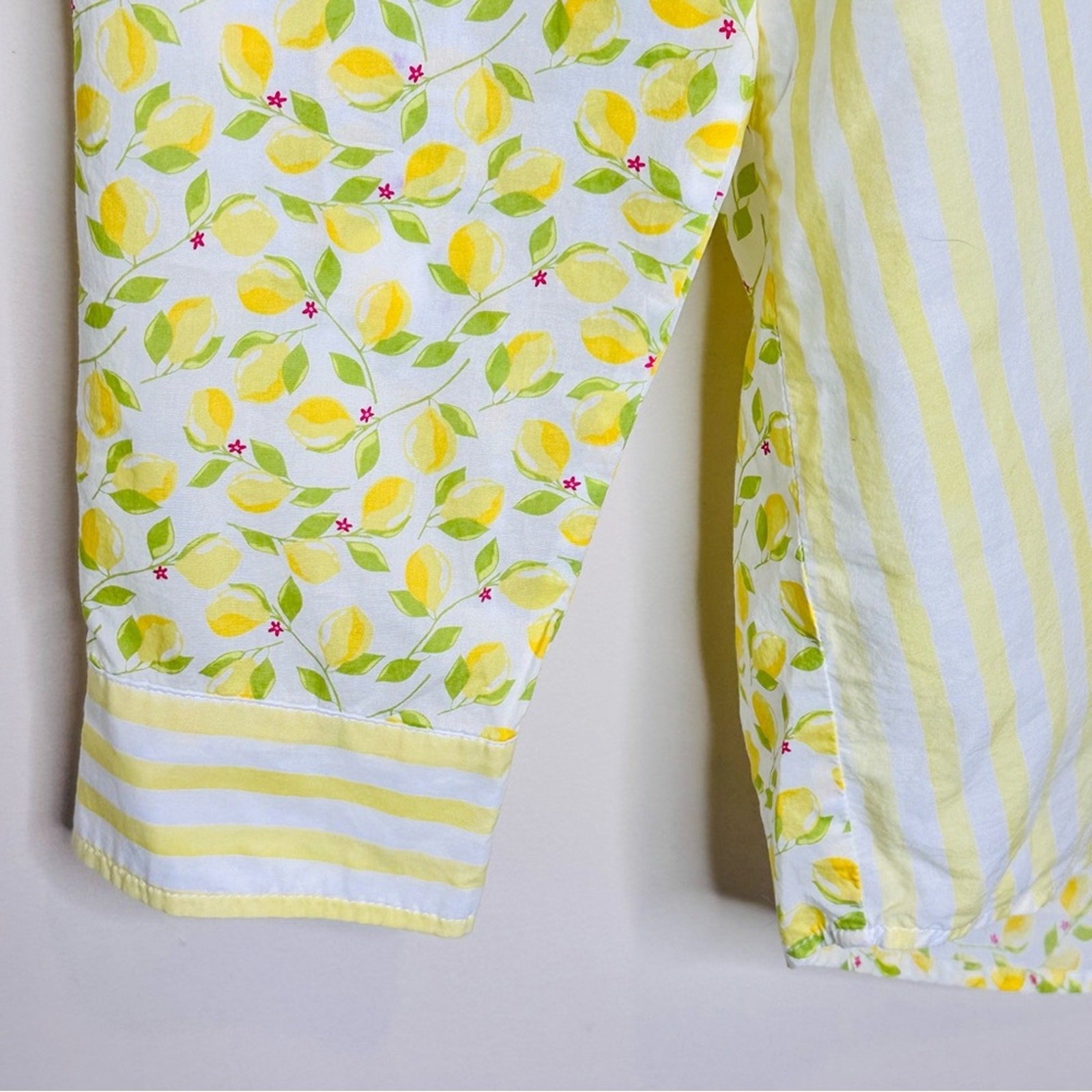 SOLID & STRIPED Lemon Print Button Down Shirt Siz… - image 4