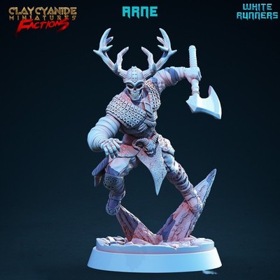 Angreifer Untoter Krieger Miniatur Skelett Wikinger Figur für TTRPG's wie D&D 5e