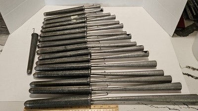 Lot of 17 Vintage Pipe Organ Pipes 11'' to 22'' for Parts