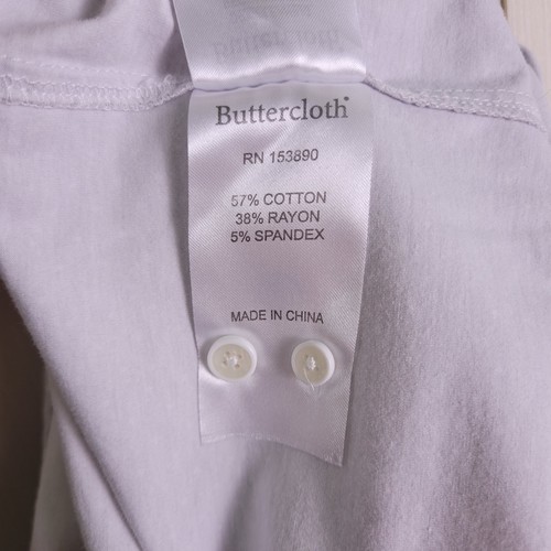 Buttercloth Shirt Mens Medium Gray Polka Dot Flip Cuff Regular Fit Long Sleeve - Picture 8 of 8