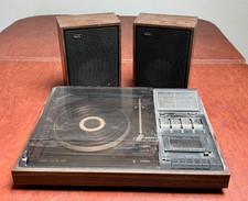 PHILIPS MUSIC CENTER 990 PLATINE VINYLE RADIO LECTEUR CASSETTE AVEC ENCEINTES