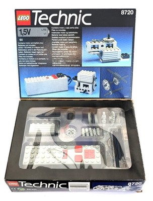 Lego Technic 8720 9V Elektromotor Power Pack mit Karton und Anleitung FUNKTIONIERT