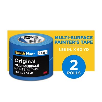 Original Painter's Tape Blue 1.88 Inches by 60 Yards 2 Rolls Masking Tape for