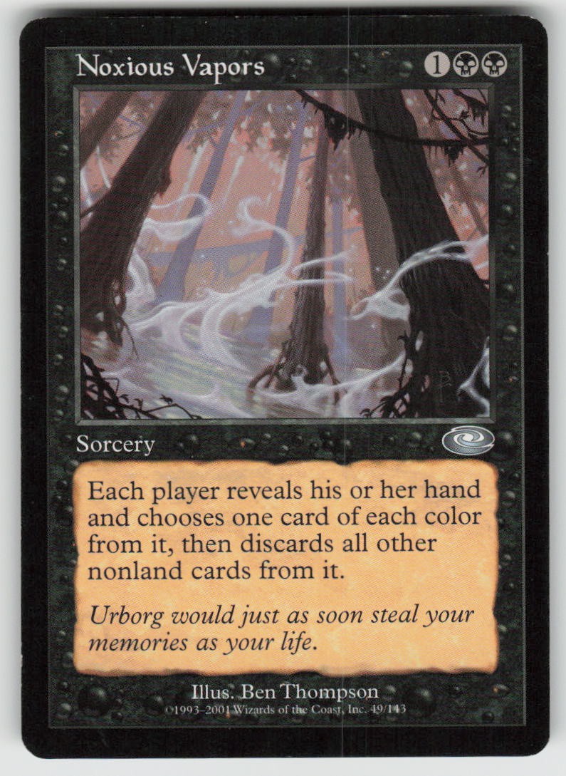 Noxious Vapors 49 Uncommon Planeshift Magic: The Gathering Lightly Played