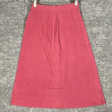 VINTAGE 40s 50s Rayon Gabardine Skirt Women Size 23 Pink Mauve Rockabilly Talon