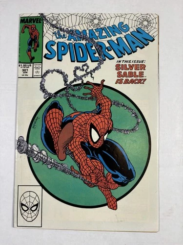 Marvel The Amazing Spider-Man #301 Silver Sable Copper Age 1988 Comic Book