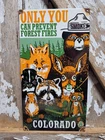 VINTAGE NATIONAL PARK PORCELAIN SIGN OLD COLORADO SMOKEY BEAR FOREST SERVICE 12"