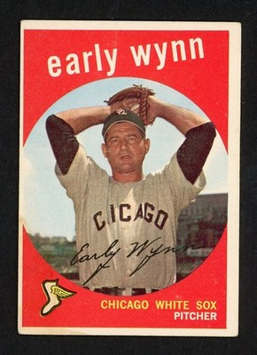 1959 Topps EARLY WYNN Chicago White Sox #260 About EX Condition (6)