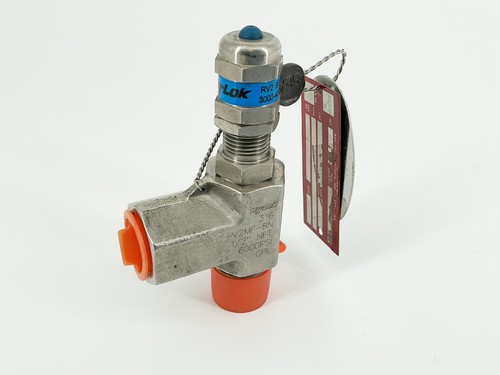 Repaired HyLock RV2MF-8N Relief Valve 3500PSI Set Pressure 1/2" NPT 316SS