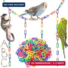 Bissap Plastic Chain Links Birds 250pcs, Mix Color Rainbow DIY C-Clips Chains Ho