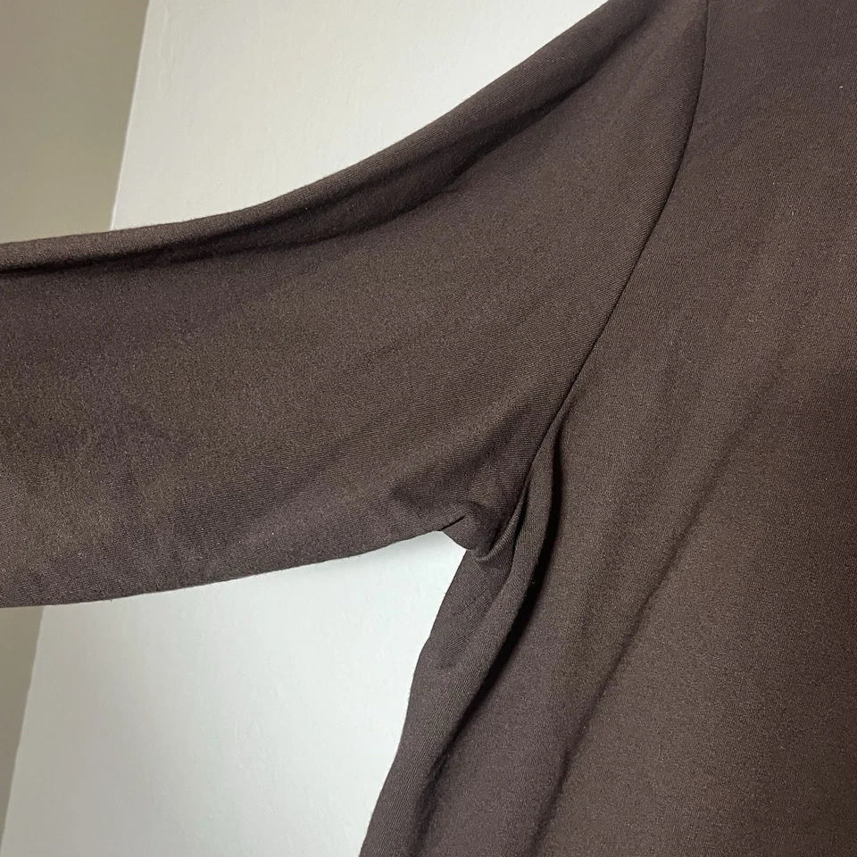 Suéter Quacker Factory Cremallera Completa Talla Grande Marrón Estrás Detalles Bolsillos Foto 4 de 4