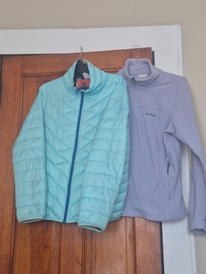 Columbia & SO Jackets /Lavender (XL) And Light Teal (XL) Minimal Sign Of Wear. 