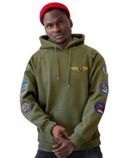 Tuskegee Airmen Olive Green Pullover Hoodie Size M Embroidered Patches