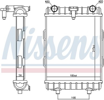 NISSENS 606645 Kühler, Motorkühlung für Audi Vw Seat