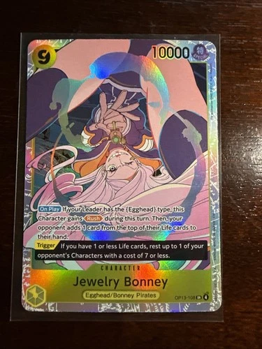 OP-13 Jewelry Bonney 108 SR Carrying On His Will Foil OP13-108 NM One Piece Card