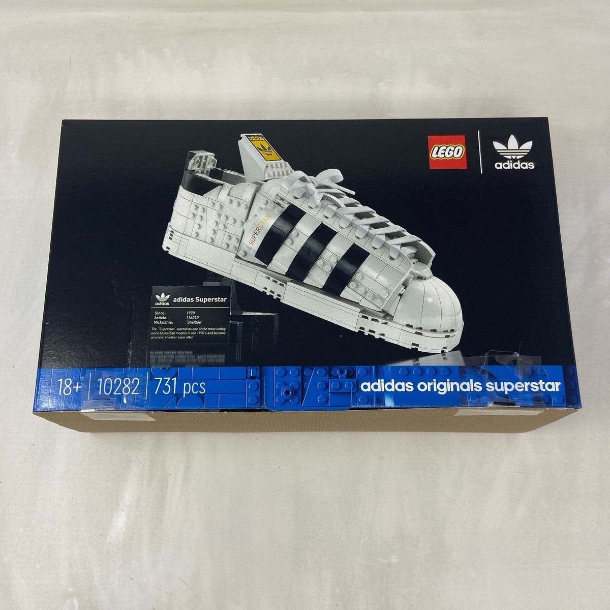 LEGO x Adidas Superstar 10282 White/Black Shoe Model (731 pcs