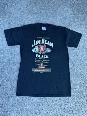 Jim Beam Shirt Mens S Black Bourbon Whiskey 8 Years 86 Proof Crew Neck Preshrunk