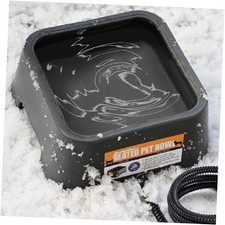 Heated Water Bowl for Outdoor Dogs Cats, 3.5L / 120oz Large Heated Pet Grey