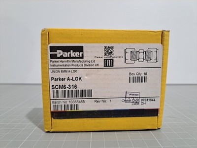 Parker A-LOK SCM6-316 Edelstahl Rohrverschraubung 6mm 10Stk (6,5 /Stück)