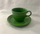 Fiesta Shamrock Green Cup and Saucer Set Homer Laughlin Fiestaware USA