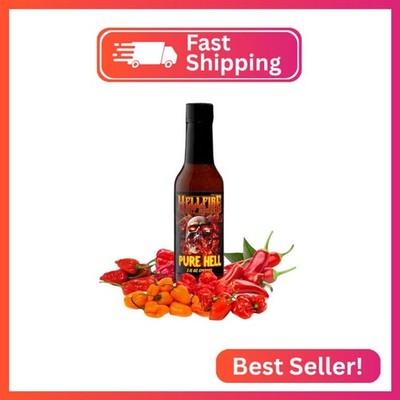 Hellfire Pure Hell Hot Sauce, 7 Pepper Blend, Gourmet, Multi Award-Winning, Amaz