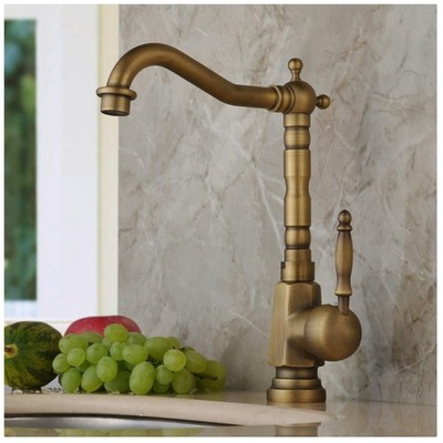 Einloch Küchenarmatur Messing Bronze 360° schwenkbar Hebel Wasserhahn