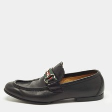 Gucci Horsebit Size 39 Black Leather Loafers