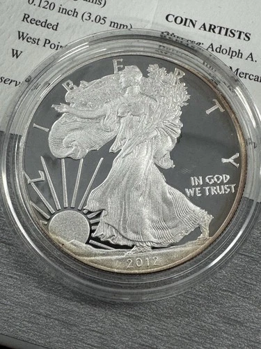 2012-W 1oz American Silver Eagle  Proof Dollar w/ Box & COA.