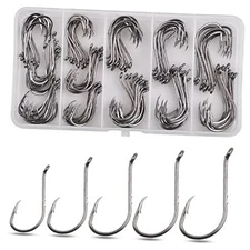 Octopus Baitholder Fishing Hooks Kit,130pcs Offset 130pcs Octopus Hooks Kit