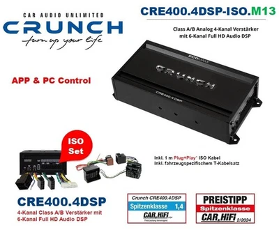 Amplificateur DSP Crunch CRE400.4DSP-ISO.M13 compatible avec Opel Astra H... - Photo 1/4