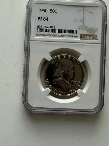 1950 Proof Franklin Half Dollar NGC PF64 Looks Cameo