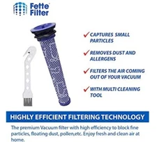 4 Pack Pre Filters for Dyson DC58,DC59,V6,V7,V8. Part # 965661-01 with brush