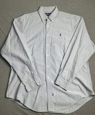 Polo Ralph Lauren Shirt Men's XL Blue Stripe Classic Button Down