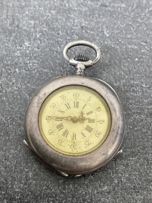 Ancienne Montre De Poche Argent Vintage à Identifier - Décoration Grenier - Occasion