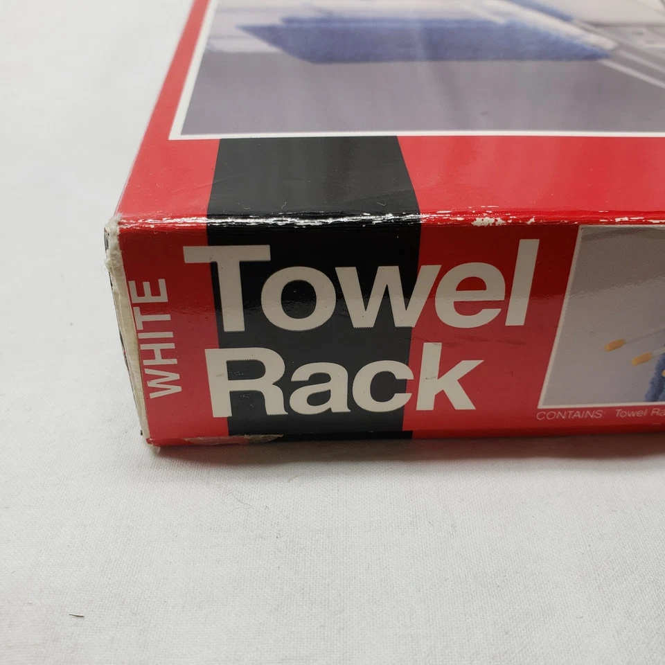 NEW  Pull Out Sliding Towel Three-Bar Rack Steel White - Image 3 of 4