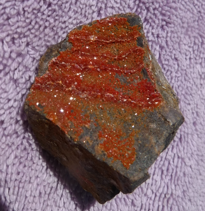 Lustrous & very vitreous, translucent Vanadinite Apache Mine Globe Arizona