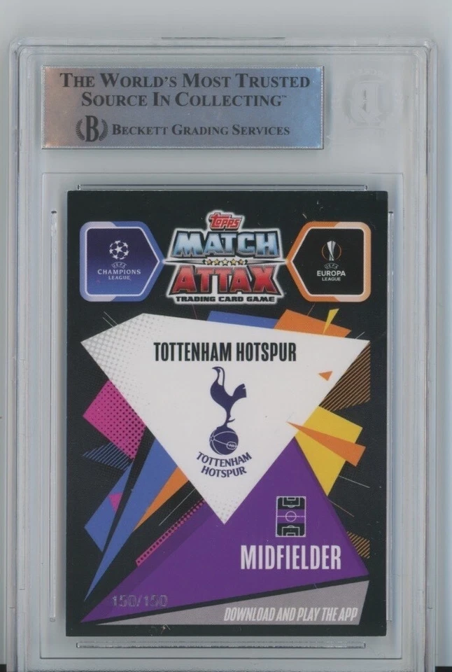 2020-21 Lucas Moura Signed Topps Chrome #33 Match Beckett Witness LE 150/150 - Image 2 of 2