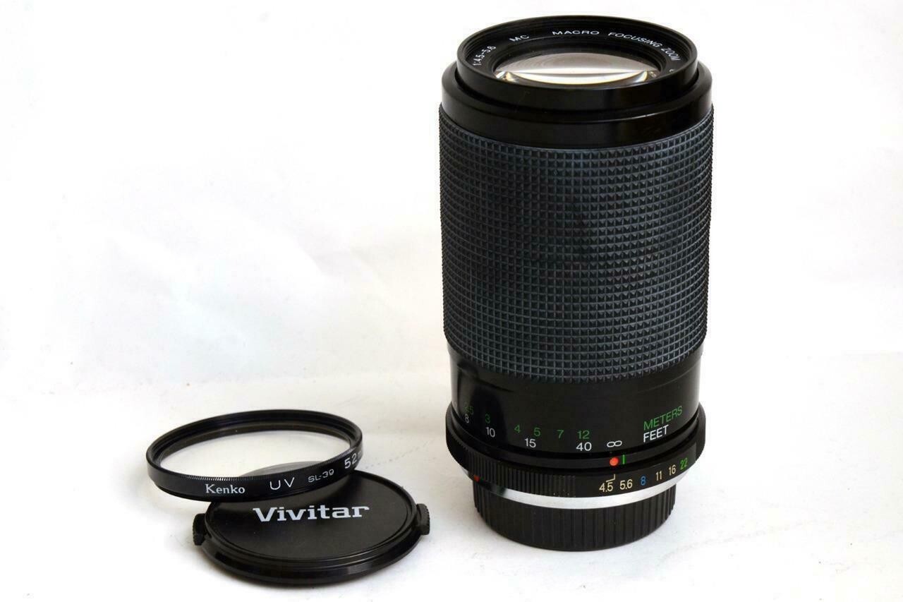 Vivitar Obiettivo MF 70-210mm f4.5-5.6 Macro 1:4x per Minolta MD - Garanzia Fowa