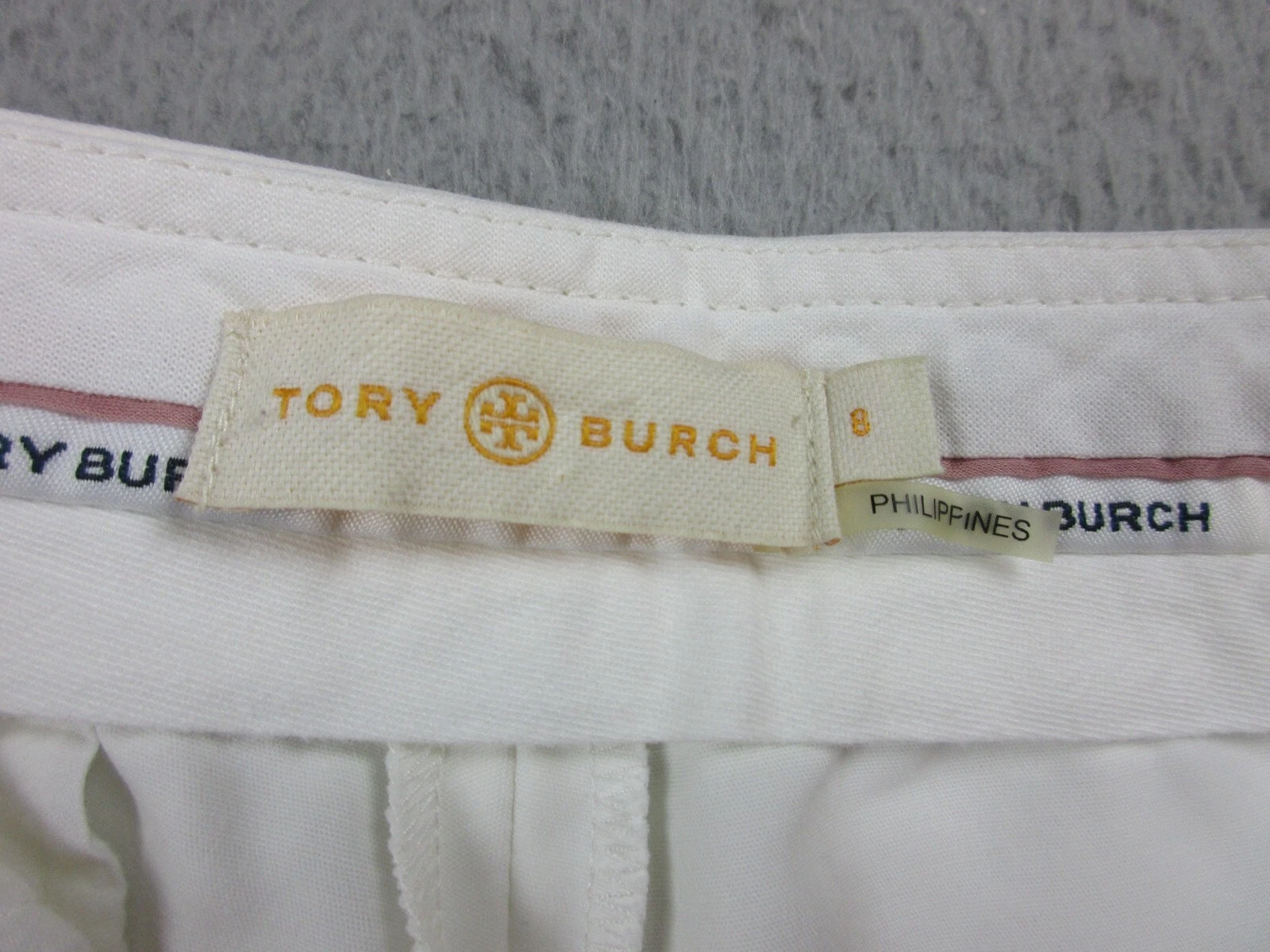 Tory Burch Pantalone Donna 8 Bianco Classico Donna Pantaloni Casual Preppy 30x26