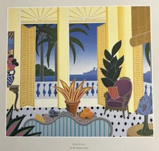 THOMAS MCKNIGHT BOOKPLATE PRINT NASSAU IN THE TROPICS SUITE 7.25”Tx8”W VNTGE ART