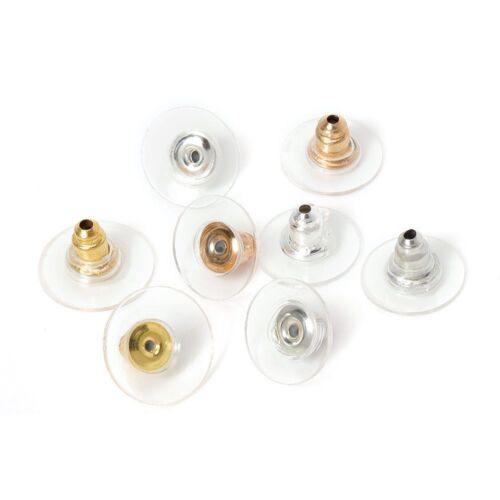 Silicon Earring Back Stoppers Ear Stud Post Nuts Jewelry Findings Craft 100Pcs - Picture 1 of 16