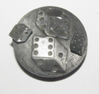 Vintage Dice Lapel Pin Tie Tack Pinback Necklace Earrings Pewter Holder Vegas — photo 3