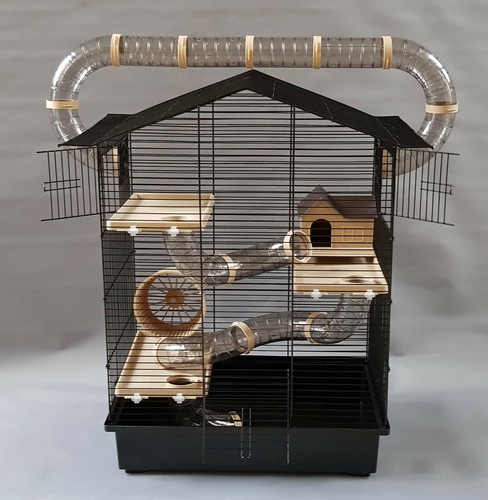 Extra großer Hamsterkäfig kleine Rattenmauskäfige mit Zubehör und Wasserflasche - Bild 7 von 12