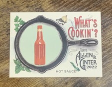 2022 Topps Allen & Ginter Baseball What’s Cookin’? insert HOT SAUCE 1/2 cup WC-4