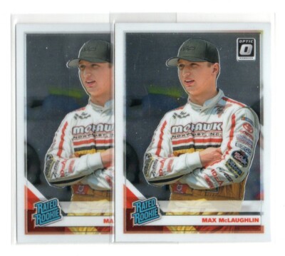 MAX MCLAUGHLIN ROOKIE RC 2020 PANINI DONRUSS OPTIC 2X LOT NASCAR AUTO RACING