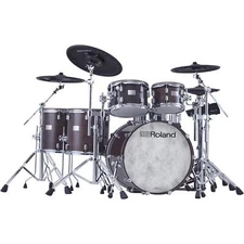 Roland VAD716 V-Drums Acoustic Design 6-Piece Electronic Drum Set, Gloss Ebony