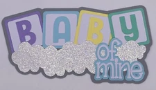 Baby - Blue or Pink - Handmade Paper Piecing Scrapbook Embellishment Die Cuts